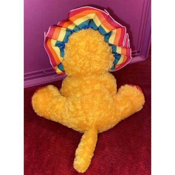 Vintage 1999 Baby Gund Lion With Rainbow Trim & Ribbon HTF - Picture 3 of 10